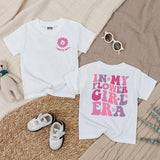 In My Flower Girl Era Baby Romper with Pink and Purple Floral Text, Soft Cotton Newborn Outfit, Matching Family Wedding Party Gift Idea