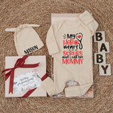 My Hero Wears Scrubs Baby Bodysuit with Stethoscope Graphic Custom Nurse Mom Gift Newborn Clothes Soft Cotton Medical Baby Shower Outfit
