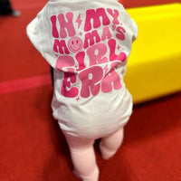 My Mama's Girl Era Baby Romper with Pink Retro Smiley Face Print, Long Sleeve Cotton Bodysuit for Baby Girls, Cute Gift for Mother's Day