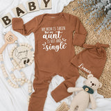 My Mom Is Taken but Hot Aunt Bodysuit Funny Baby Outfit Gift for New Auntie Soft Cotton Newborn Clothes Personalized Toddler Apparel
