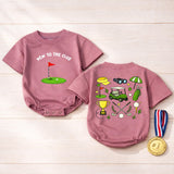New To The Club Golf Bubble Romper Baby Boy Outfit, Fun Cartoon Golf Design, Comfortable Cotton Birthday, Casual Summer Toddler Clothes
