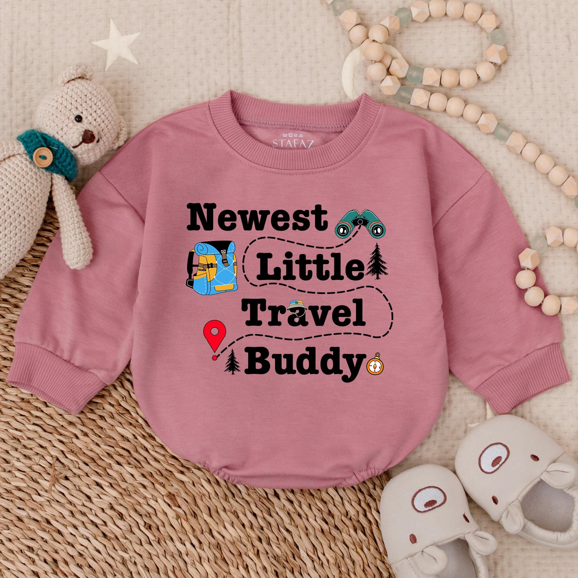 Newest Little Travel Buddy Baby Romper Adventure Outfit Outdoor Exploration Gift for Celebrations Camping Comfortable Cotton Design