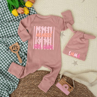 Newest Member of the Girl Gang Baby Bodysuit Funny Outfit for Infant Girl Shower Gift Custom Newborn Clothes Soft Pink Orange Design