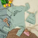 Ocean Turtle Baby Bodysuit with Hat Hudson Design Soft Cotton Newborn Outfit Perfect for Summer New Baby Gift or Coming Home Set