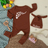 Ocean Turtle Baby Bodysuit with Hat Hudson Design Soft Cotton Newborn Outfit Perfect for Summer New Baby Gift or Coming Home Set