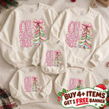 Oh Christmas Tree Sweatshirt Family Matching Outfits, Buy 4 Item Get 1 Free Banner 40x30 inch