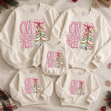 Oh Christmas Tree Sweatshirt Family Matching Outfits, Buy 4 Item Get 1 Free Banner 40x30 inch