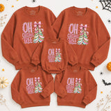 Oh Christmas Tree Sweatshirt Family Matching Outfits, Buy 4 Item Get 1 Free Banner 40x30 inch
