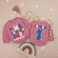 One American Dude Baby Romper, Custom 1st Birthday Outfit, Soft Cotton Fourth of July Party Clothes, Infant Boy Holiday Celebration Gift