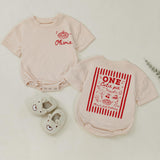 One Cutie Pie Matching Family Shirts and Baby Romper Set, Mama and Baby First Birthday Outfit with Custom Name