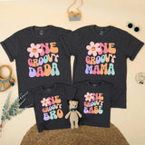 One Groovy Babe Matching Family Shirts Retro 70s Flower Design First Birthday Outfit Smash Cake Party Toddler Baby Girl Custom Cotton Gift