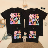 One Groovy Babe Matching Family Shirts Retro 70s Flower Design First Birthday Outfit Smash Cake Party Toddler Baby Girl Custom Cotton Gift