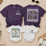 One Happy Camper 1st Birthday Outfit Set with Custom Name, Matching Family Camping Shirts and Baby Romper for Cake Smash