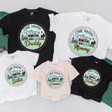 One Happy Camper Family Shirt Personalized Birthday Outfit Earthy Camping Theme Soft Cotton Design for Baby Toddler First Birthday