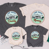 One Happy Camper Family Shirt Personalized Birthday Outfit Earthy Camping Theme Soft Cotton Design for Baby Toddler First Birthday