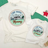 One Happy Camper Family Shirt Personalized Birthday Outfit Earthy Camping Theme Soft Cotton Design for Baby Toddler First Birthday