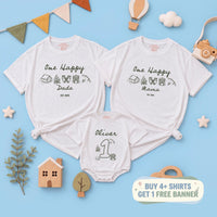 One Happy Camper First Birthday Shirt, Family Matching Camping Outfit