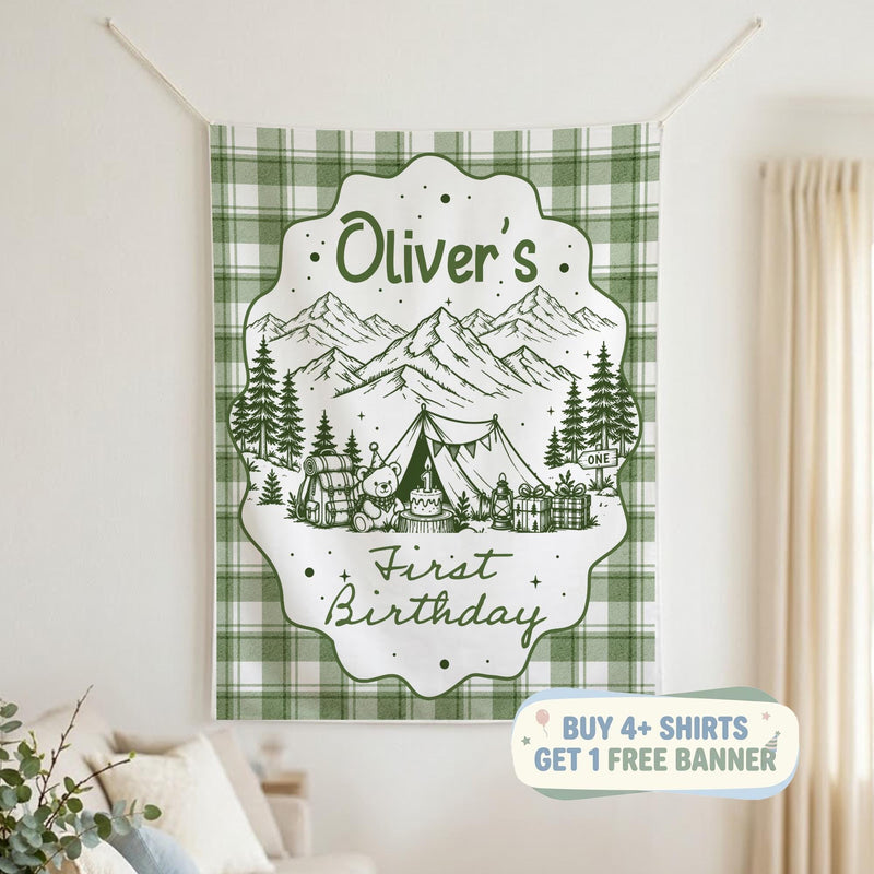 One Happy Camper First Birthday Shirt, Family Matching Camping Outfit