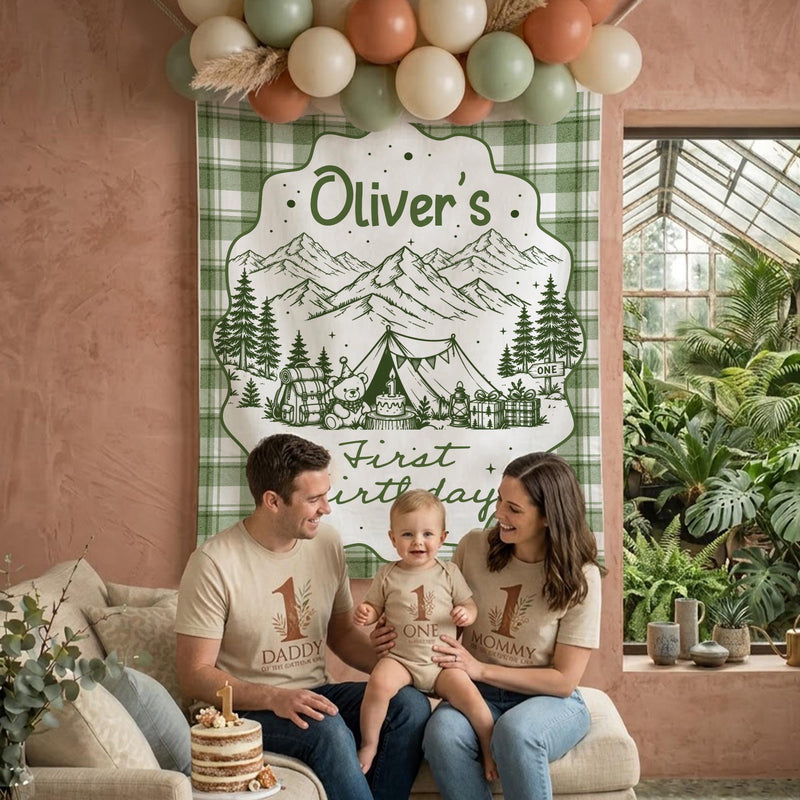 One Happy Camper First Birthday Shirt, Family Matching Camping Outfit
