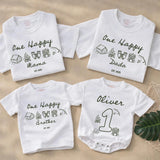 One Happy Camper First Birthday Shirt, Family Matching Camping Outfit
