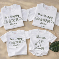 One Happy Camper First Birthday Shirt, Family Matching Camping Outfit