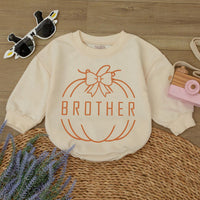 One Little Pumpkin Personalized Family Sweatshirts for Fall Birthday or Thanksgiving Matching Outfits for Baby Mom Dad Sister Brother