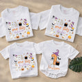 One Silly Goose Halloween Family Shirts with Custom Names, Matching Witchy Goose Outfits for Parents, Kids, and Babies