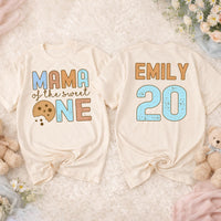 One Sweet Boy First Birthday Shirt with Milk and Cookie Design, Personalized Matching Family Tees, Soft Cotton Outfit for Baby's 1st Party