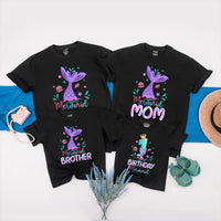 Oneder the Sea Mermaid Birthday Shirts for Family Matching Outfits, 1st Birthday Girl Party Clothes, Cute Ocean Theme Toddler Baby Gift