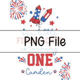 Our Little Firecracker 1st Birthday Banner, Patriotic Fourth of July Party Decor, Silk Baby Boy or Girl Celebration Decoration, Custom Name