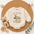 Pack My Diapers I'm Going Hunting with Daddy Baby Romper, Cute Deer Graphic Long Sleeve Outfit, Soft Cotton Baby Shower Gift Clothes