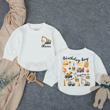Personalized 1st Birthday Boy Romper with Excavator Design Custom Name Outfit I’m One and Digging It Construction Theme Party Gift