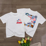 Personalized 2nd Birthday Boy Shirt with Henry Name Red White and Two Design Patriotic Cartoon Style Outfit for Toddler Party Celebration