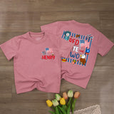Personalized 2nd Birthday Boy Shirt with Henry Name Red White and Two Design Patriotic Cartoon Style Outfit for Toddler Party Celebration