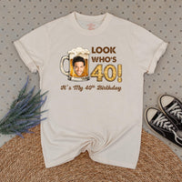 Personalized 40th Birthday Banner and Matching Shirts for Men, Custom Beer Mug Design Party Outfit, Vintage 1986 Celebration Decor