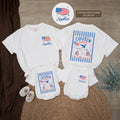 Personalized 4th of July Cousin Crew Shirts Custom Name Patriotic Family Matching Tee USA Red White Blue Outfit for Kids and Adults