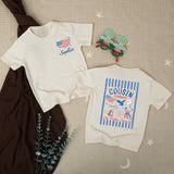Personalized 4th of July Cousin Crew Shirts Custom Name Patriotic Family Matching Tee USA Red White Blue Outfit for Kids and Adults