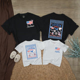 Personalized 4th of July Cousin Crew Shirts Custom Name Patriotic Family Matching Tee USA Red White Blue Outfit for Kids and Adults