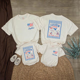 Personalized 4th of July Cousin Crew Shirts Custom Name Patriotic Family Matching Tee USA Red White Blue Outfit for Kids and Adults