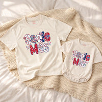 Personalized 4th of July Girl Bubble Romper, 250th Anniversary Toddler Girl Shirt, First Independence Day Clothes