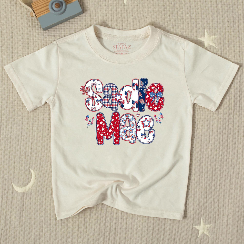 Personalized 4th of July Girl Bubble Romper, 250th Anniversary Toddler Girl Shirt, First Independence Day Clothes