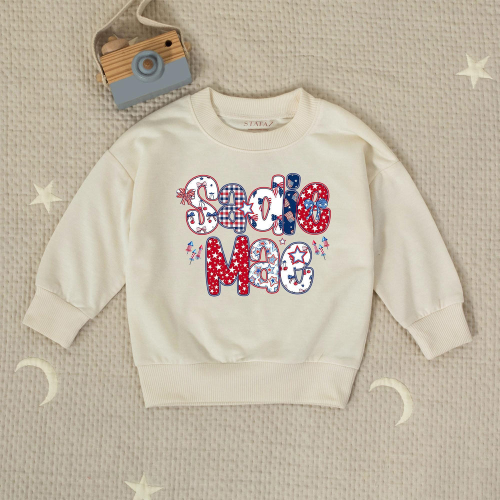 Personalized 4th of July Girl Bubble Romper, 250th Anniversary Toddler Girl Shirt, First Independence Day Clothes