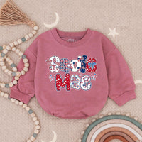 Personalized 4th of July Girl Bubble Romper, 250th Anniversary Toddler Girl Shirt, First Independence Day Clothes
