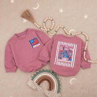 Personalized 4th of July Toddler Romper with USA Flag Design, America 250th Anniversary Outfit, Soft Cotton Patriotic Baby Clothes