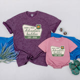 Personalized Adventure Buddies Matching Shirts for Dad & Baby, Custom Name & Year Design, Soft Cotton Outfit, Perfect 1st Father's Day Gift