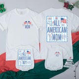 Personalized All American Boy Baby Romper with Patriotic Design for 4th of July, Toddler Independence Day Outfit, Cute Custom Gift