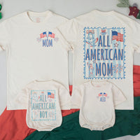 Personalized All American Boy Baby Romper with Patriotic Design for 4th of July, Toddler Independence Day Outfit, Cute Custom Gift
