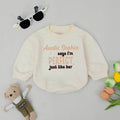Personalized Auntie Sophia Says I'm Perfect Baby Romper Custom Baby Gift Soft Peach Brown Design Infant Bodysuit Cute Baby Shower Outfit
