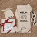 Personalized Baby Bodysuit Book My Reservation for Grandma and Grandpa's Cute House Design Newborn Gift Soft Cotton Outfit Fun Family Trip