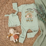 Personalized Baby Bodysuit Just Moved Out of Mom’s Place Own Crib Design Newborn Outfit Cotton Coming Home Gift Boho Rainbow Colors